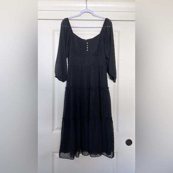 J. Crew Tiered long-sleeve midi dress in swiss dot (Never Worn) - Picture 5 of 8